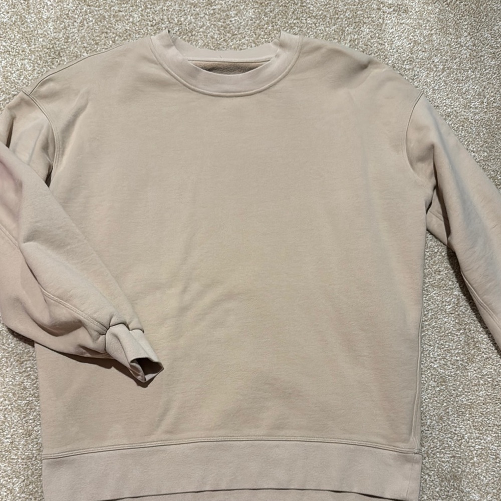 Lululemon Athletica Tan Crewneck Sweater with Long Sleeves
